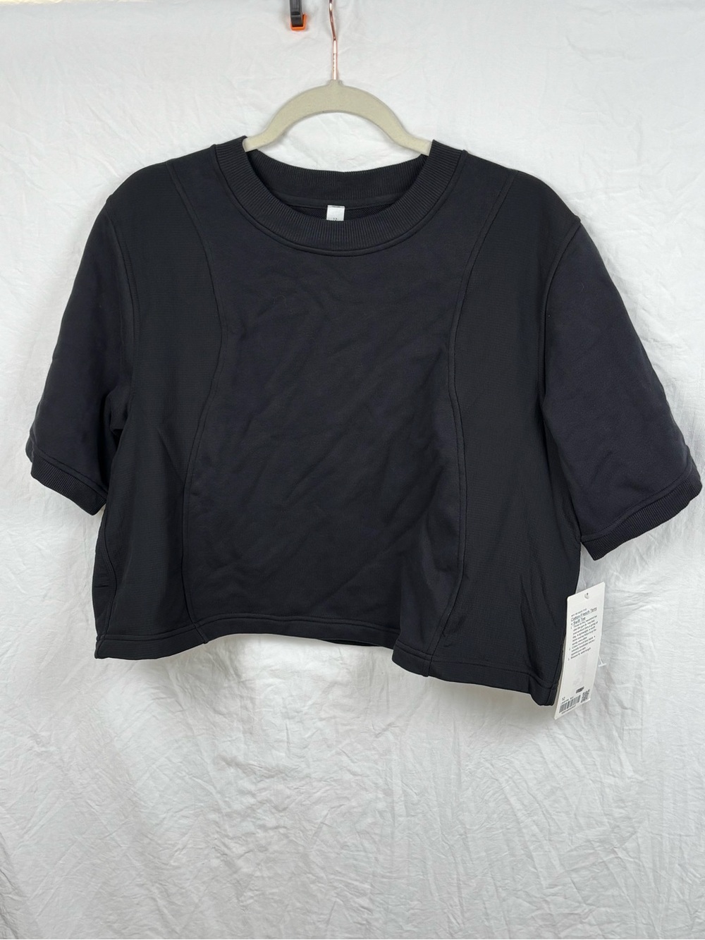 NWT Lululemon terry short sleeve black t sz 12 women